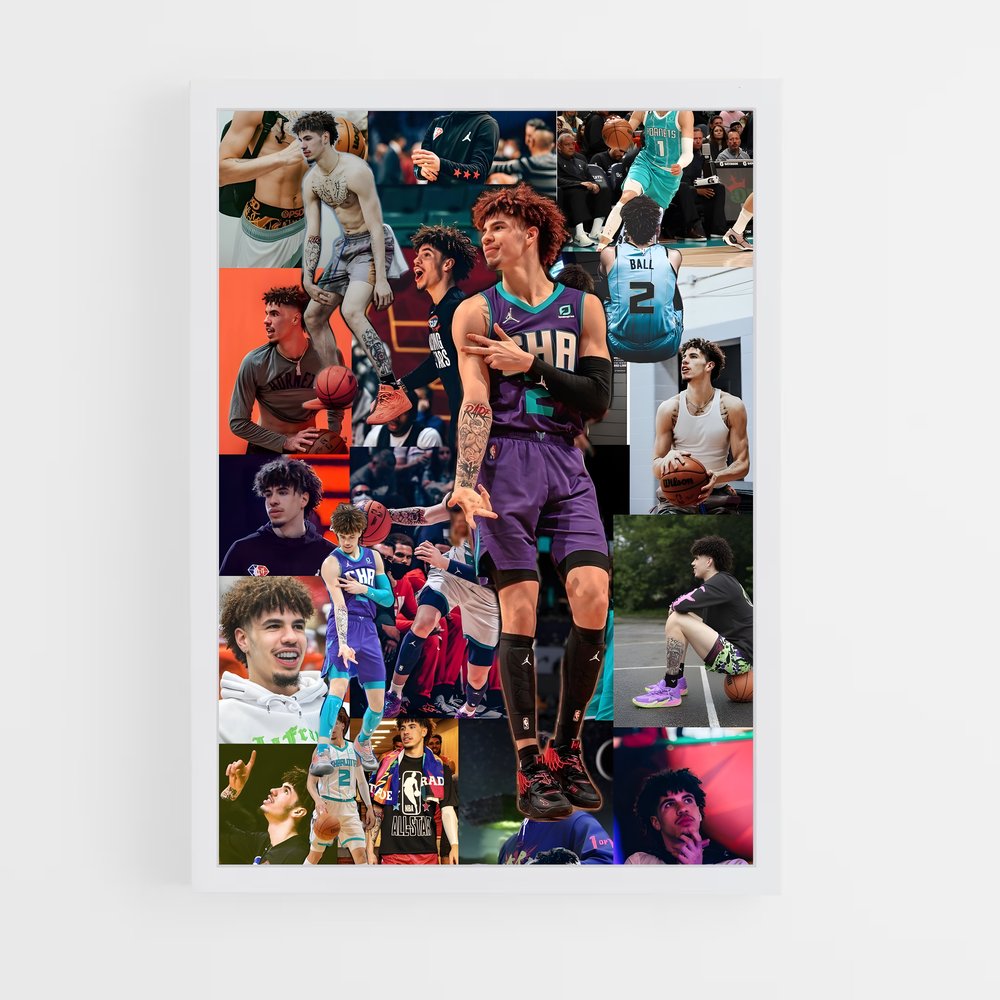 Poster Lamelo de ball – affiche Basketball (vue 3)